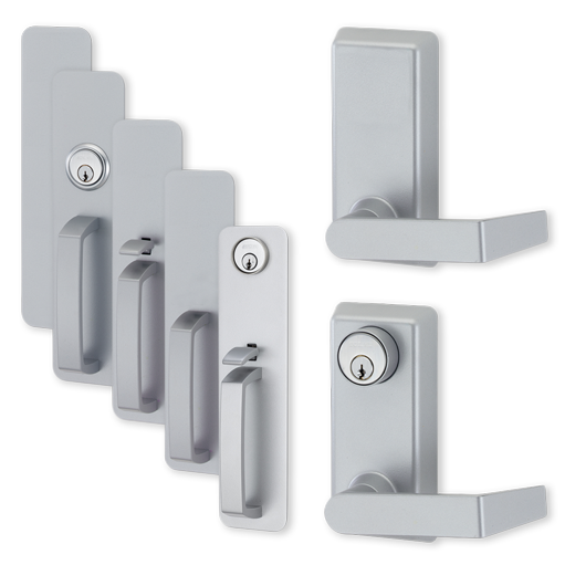 230L-BE-06 689 RHR - Von Duprin Grade 1 Passage 06 Lever Trim, 1-3/4" to 2-1/4" Door Thickness, For Use With 22 Series Exit Devices, Aluminum Painted Finish, Right-Hand Reverse