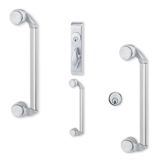 550DT 26D - Von Duprin Grade 1 Pull Trim, Dummy Function, Satin Chrome Finish, Non-Handed