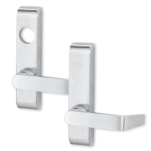E371L-BE-06 26D FSE RHR - Von Duprin Grade 1 Electric Passage 06 Lever Trim, Fail Secure, For Use With 5547/8847-F Series Exit Devices, Satin Chrome Finish, Right-Hand Reverse