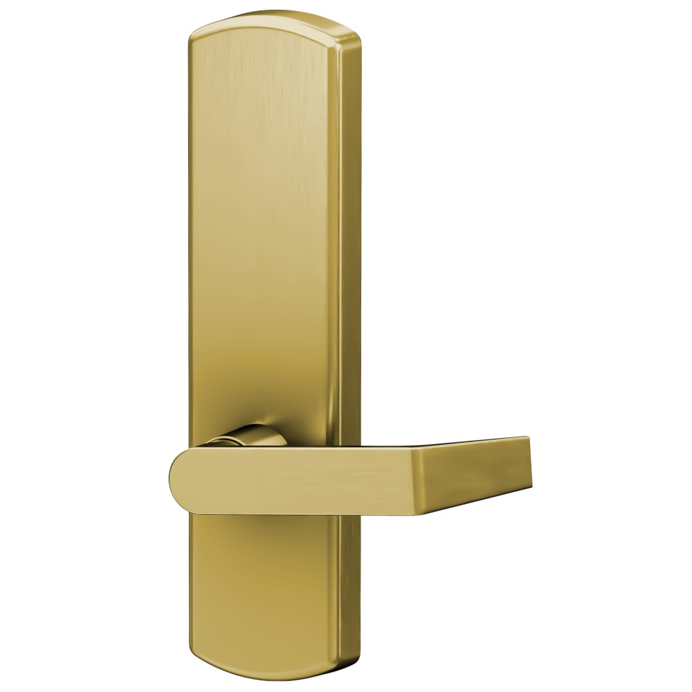 996L-BE-06-M US3 RHR - Von Duprin Grade 1 Passage 06 Lever Trim, For Use With 98/99 Series Mortise Exit Devices, Bright Brass Finish, Right-Hand Reverse