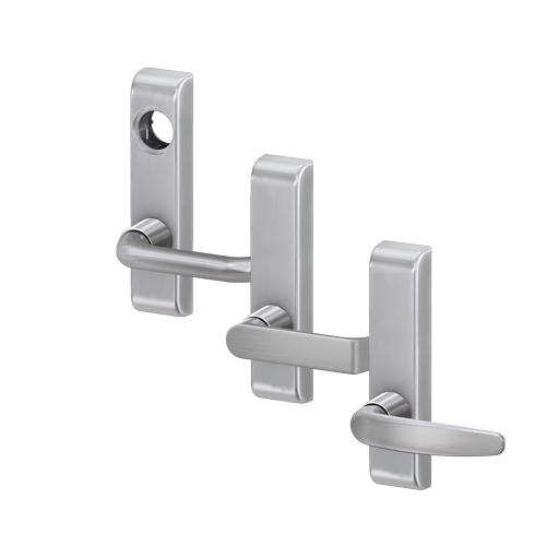 360L-BE-06 US26 RHR - Von Duprin Grade 1 Passage 06 Lever Trim, For Use With 33/35A Series Exit Devices, Bright Chrome Finish, Right-Hand Reverse