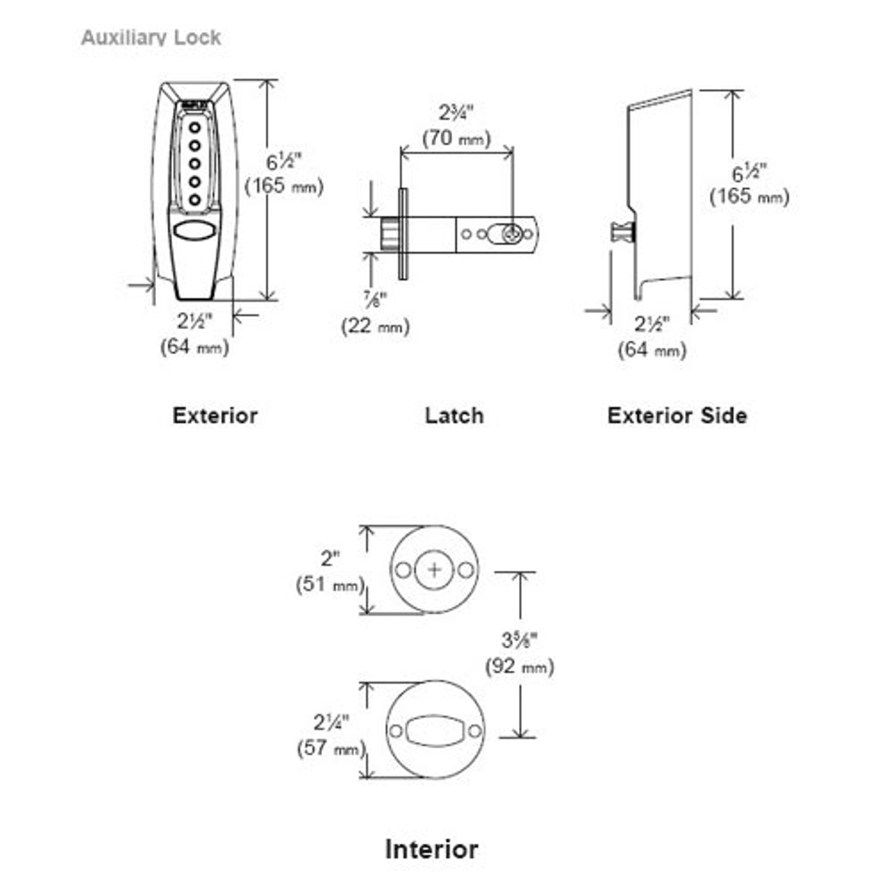 Simplex Pushbutton Lock