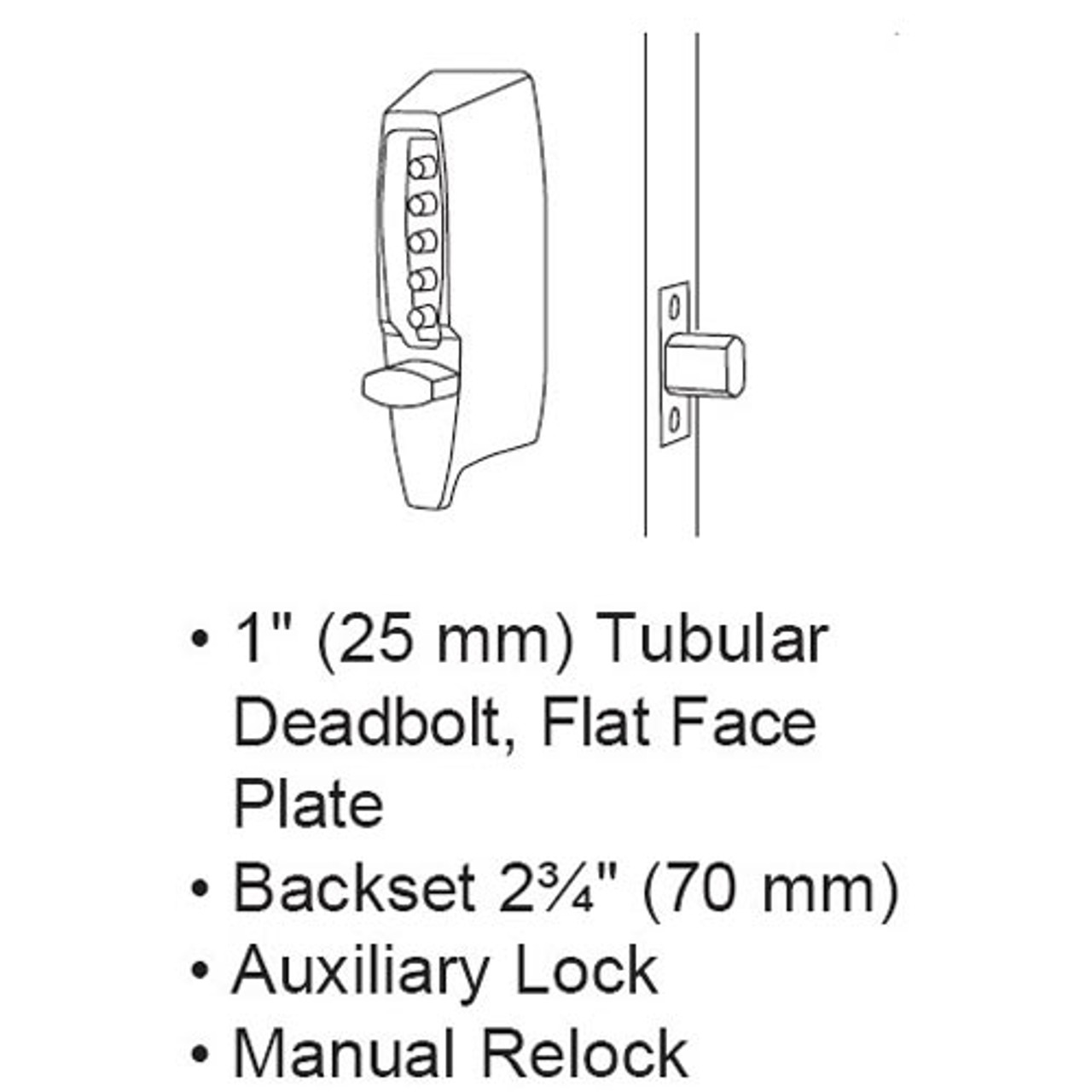 Simplex Pushbutton Mortise Lock w/ Lever Combination Entry-LFIC Schlage-Passage-Lockout Antique Brass RH