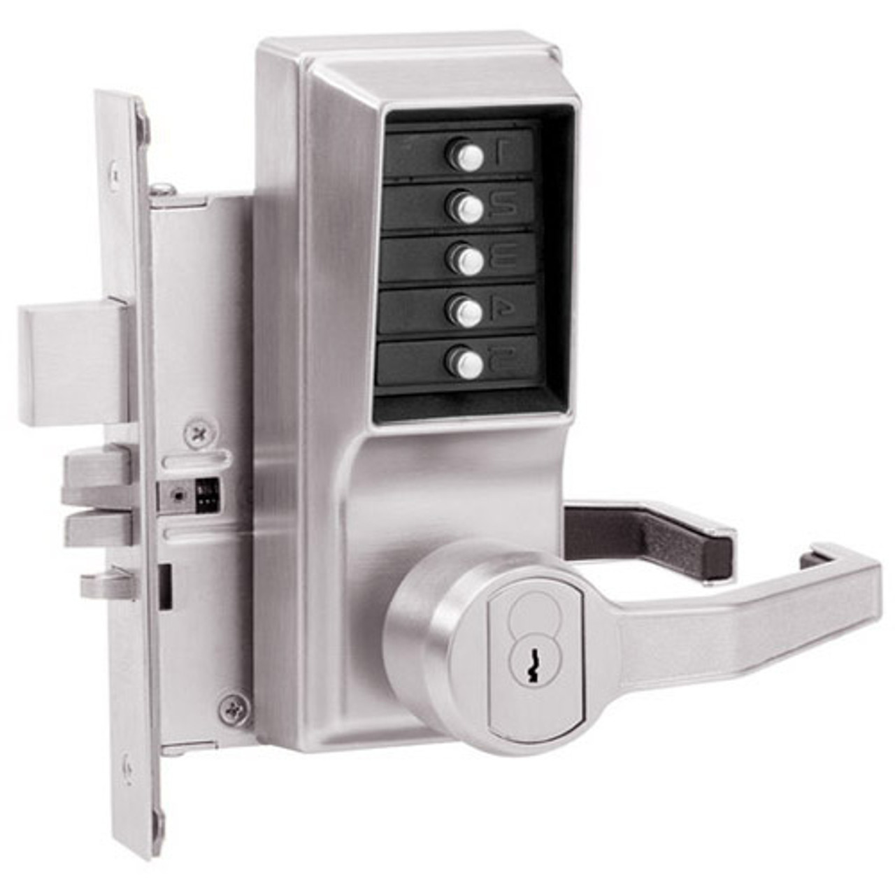 Simplex Pushbutton Lock in Bright Chrome Finish