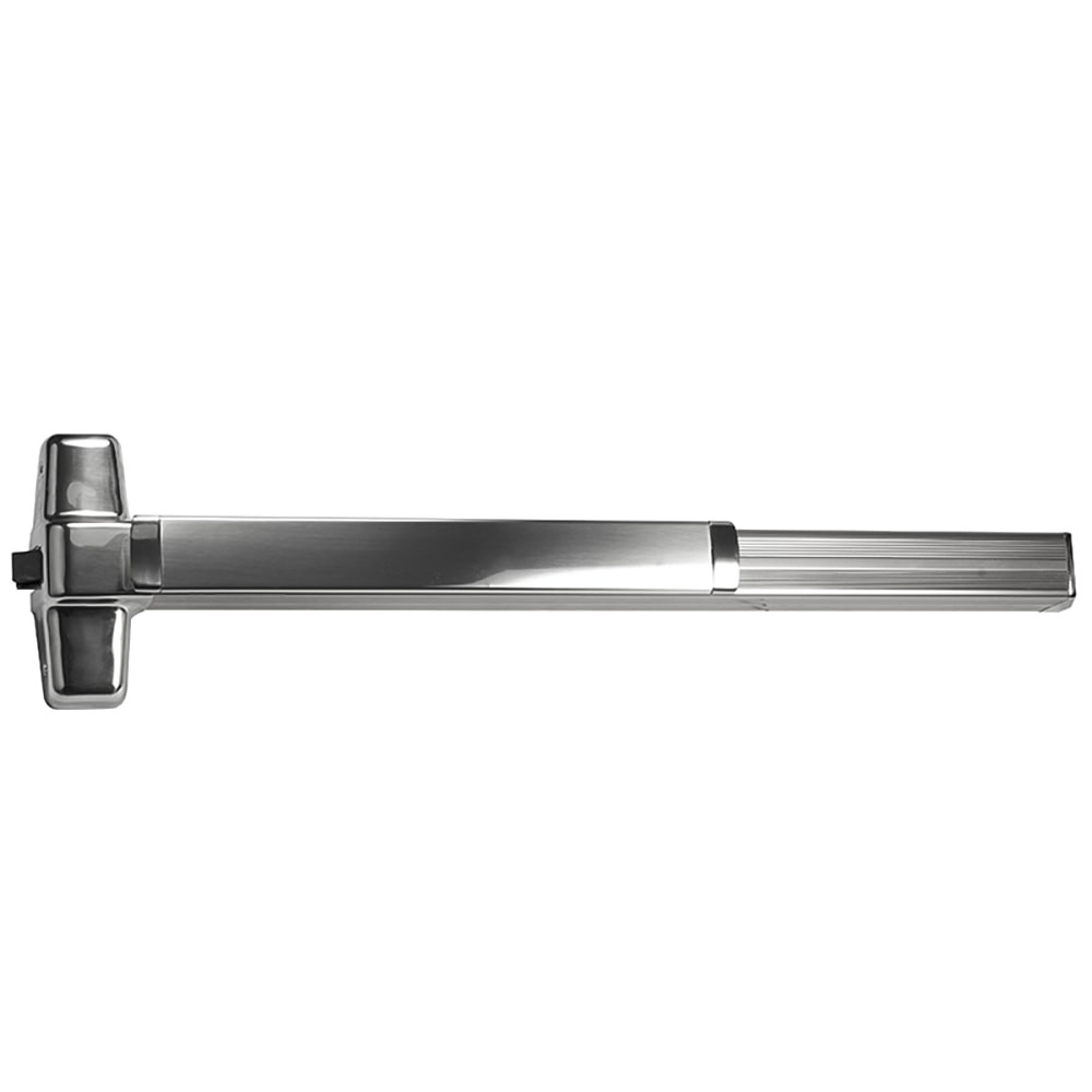RXQEL99EO-F 3 US26 Von Duprin Fire Rated RX + QEL 99 Series Exit Only Surface Vertical Rod Exit Device Bright Chrome