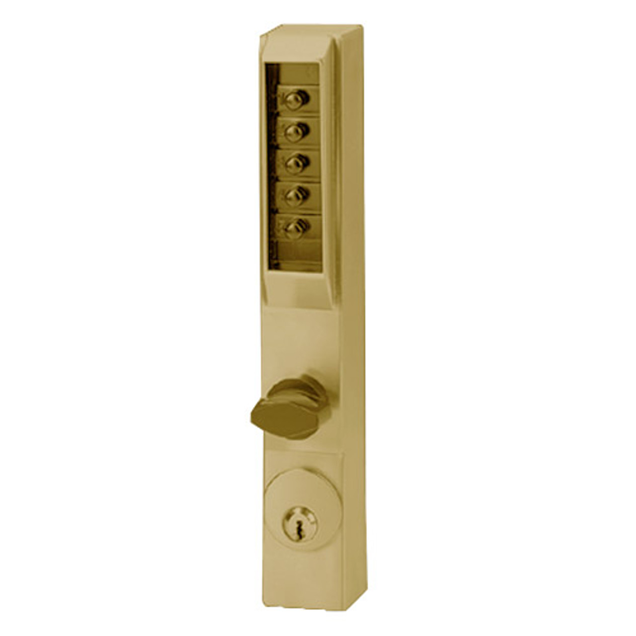 Simplex Narrow Stile Pushbutton Lock in Duranodic Finish