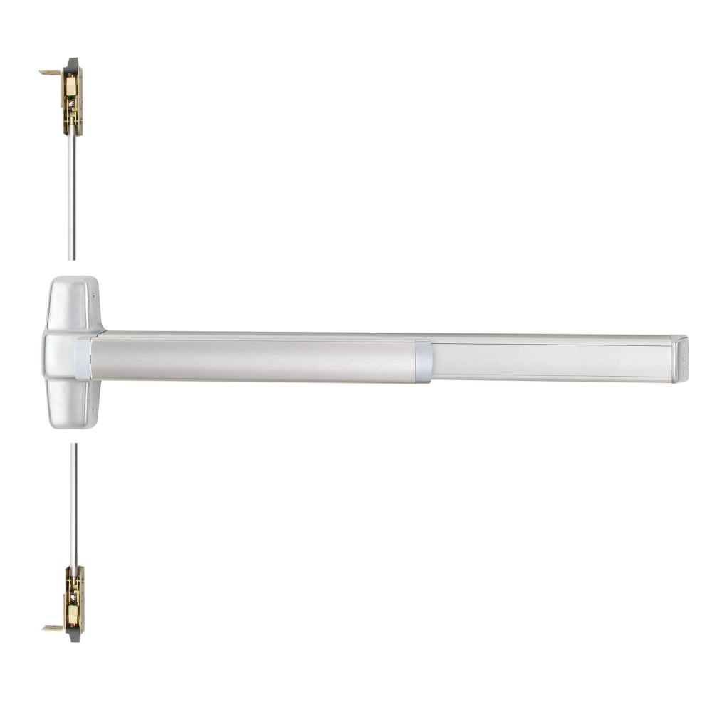 QEL9847L-BE-06 3 26D LHR Von Duprin 98 Series Passage Concealed Vertical Rod Exit Device in Satin Chrome
