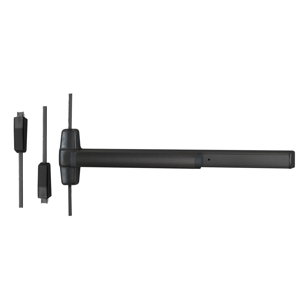 9827L-06 3 315 RHR Von Duprin 98 Series Classroom Surface Vertical Rod Exit Device in Black