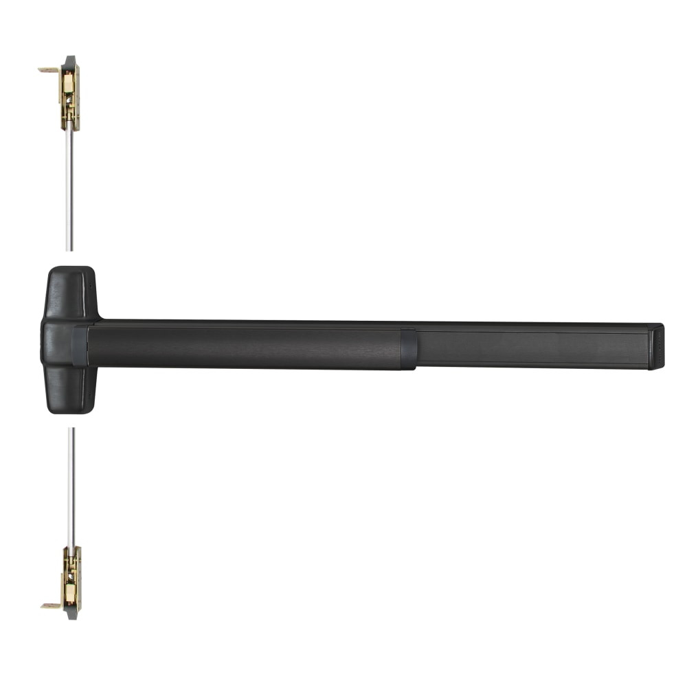 RXQEL9847L-06 3 315 LHR Von Duprin 98 Series Classroom Concealed Vertical Rod Exit Device in Black