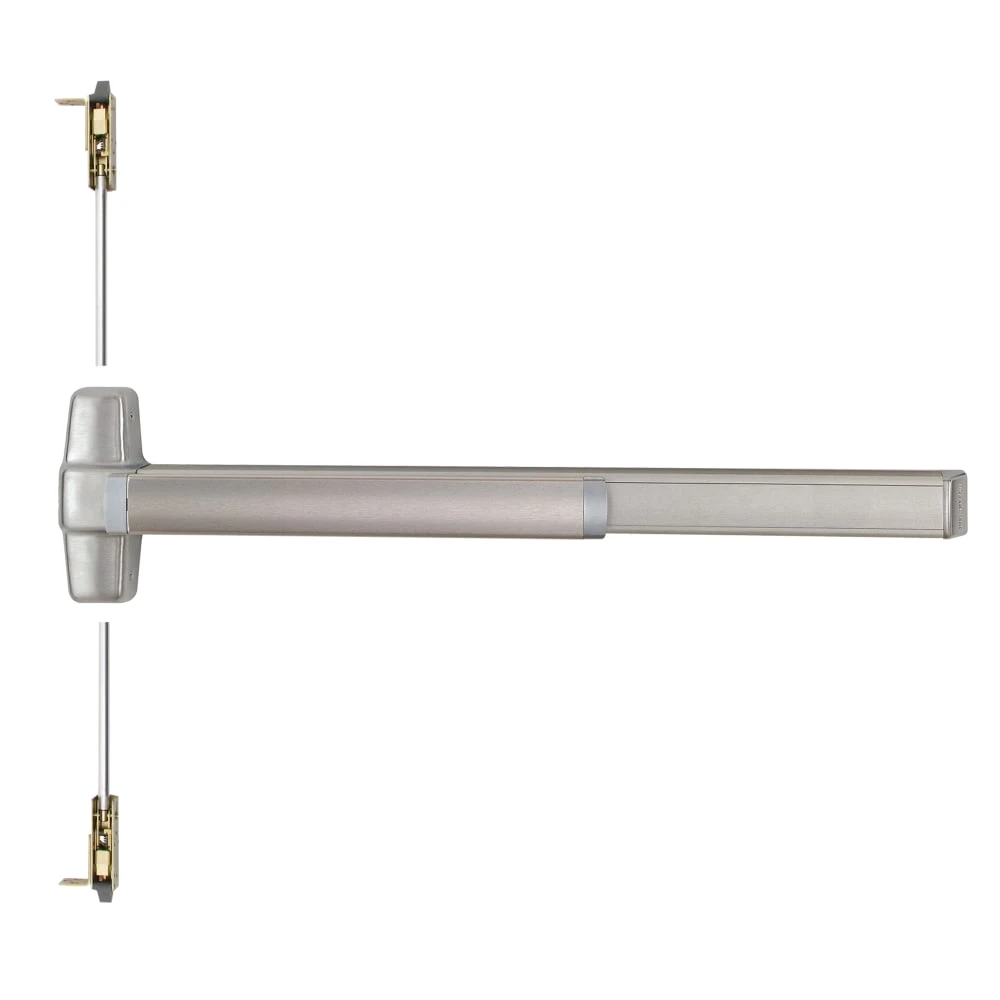QEL9847L-DT-17 4 32D LHR Von Duprin 98 Series Dummy Trim Concealed Vertical Rod Exit Device in Satin Stainless Steel