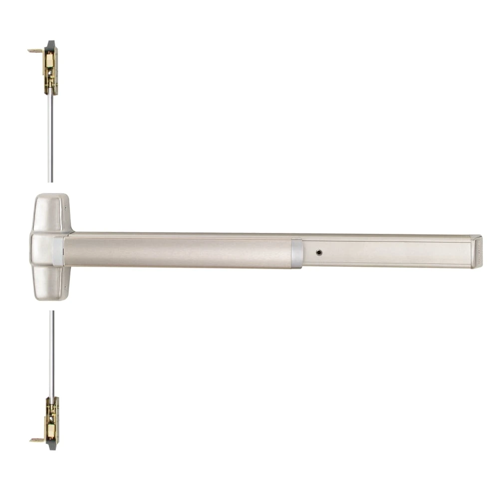 CD9847L-BE-16 4 32D LHR Von Duprin 98 Series Passage Concealed Vertical Rod Exit Device in Satin Stainless Steel