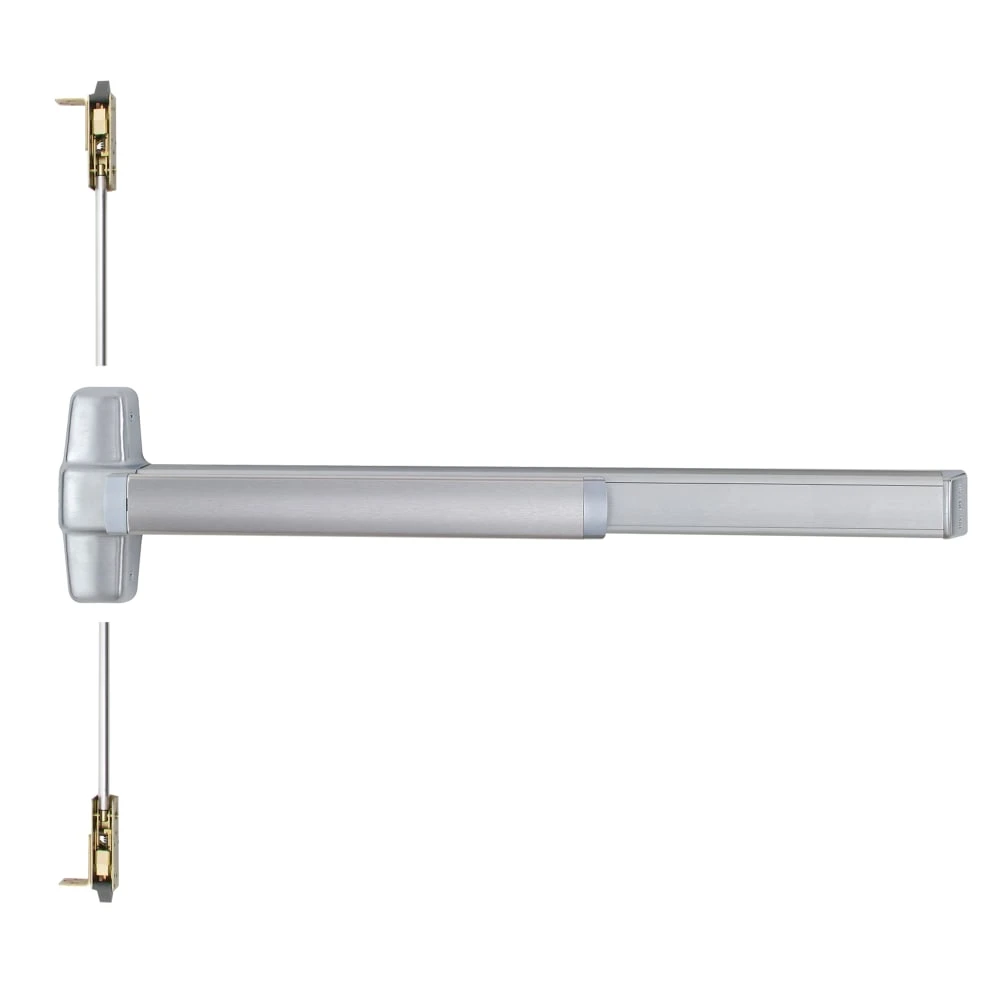 QEL9847L-BE-17 3 US28 RHR Von Duprin 98 Series Passage Concealed Vertical Rod Exit Device in Anodized Aluminum