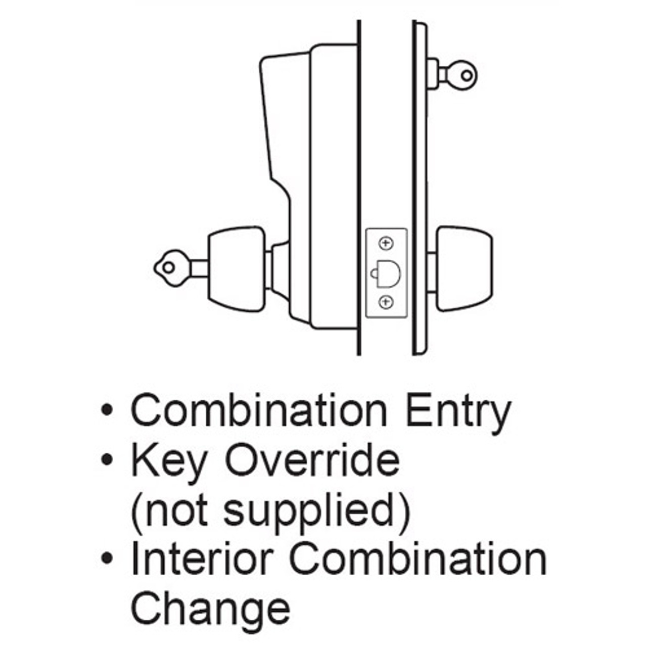 Simplex Pushbutton with Cylindrical Lock