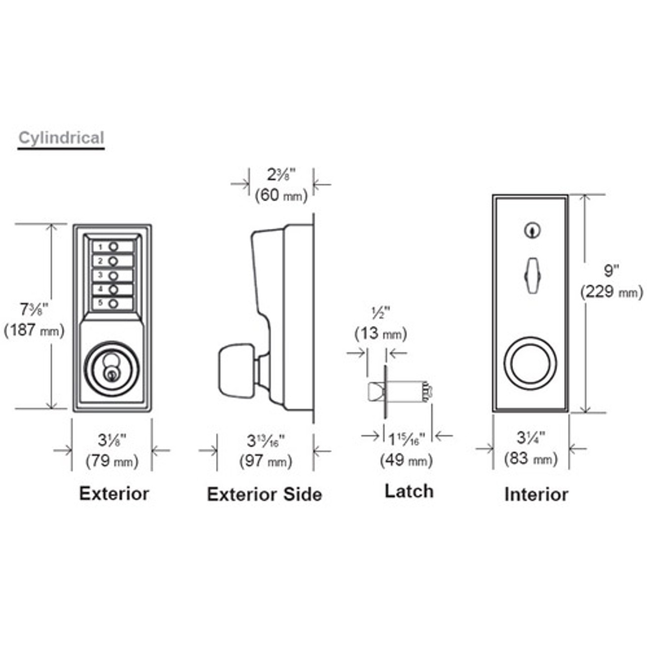 Simplex Pushbutton with Cylindrical Lock