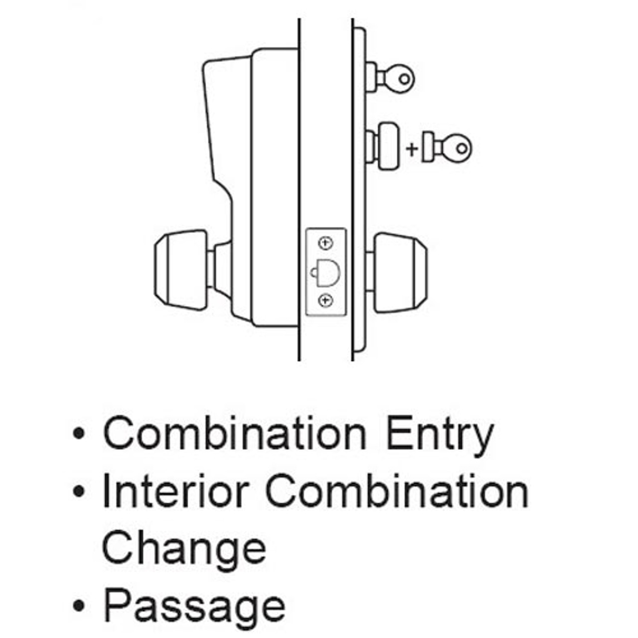 Simplex Pushbutton with Cylindrical Lock