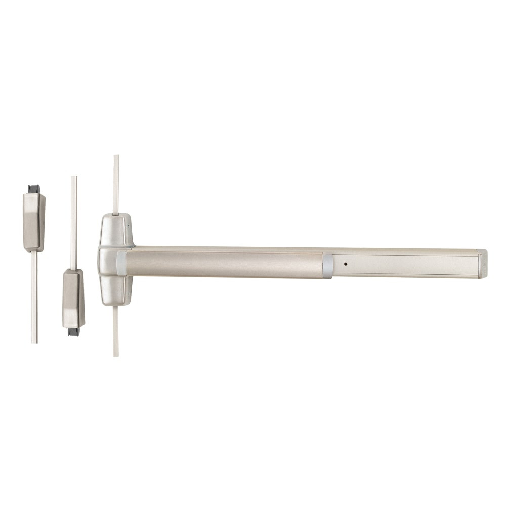 QEL9827L-01 4 32D LHR Von Duprin 98 Series Classroom Surface Vertical Rod Exit Device in Satin Stainless Steel