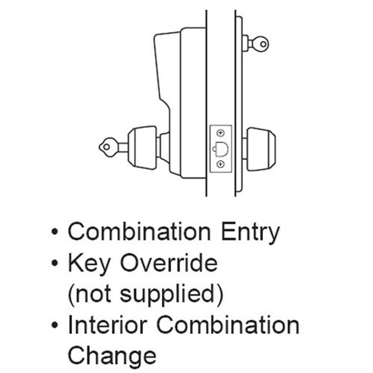 Simplex Pushbutton with Cylindrical Lock