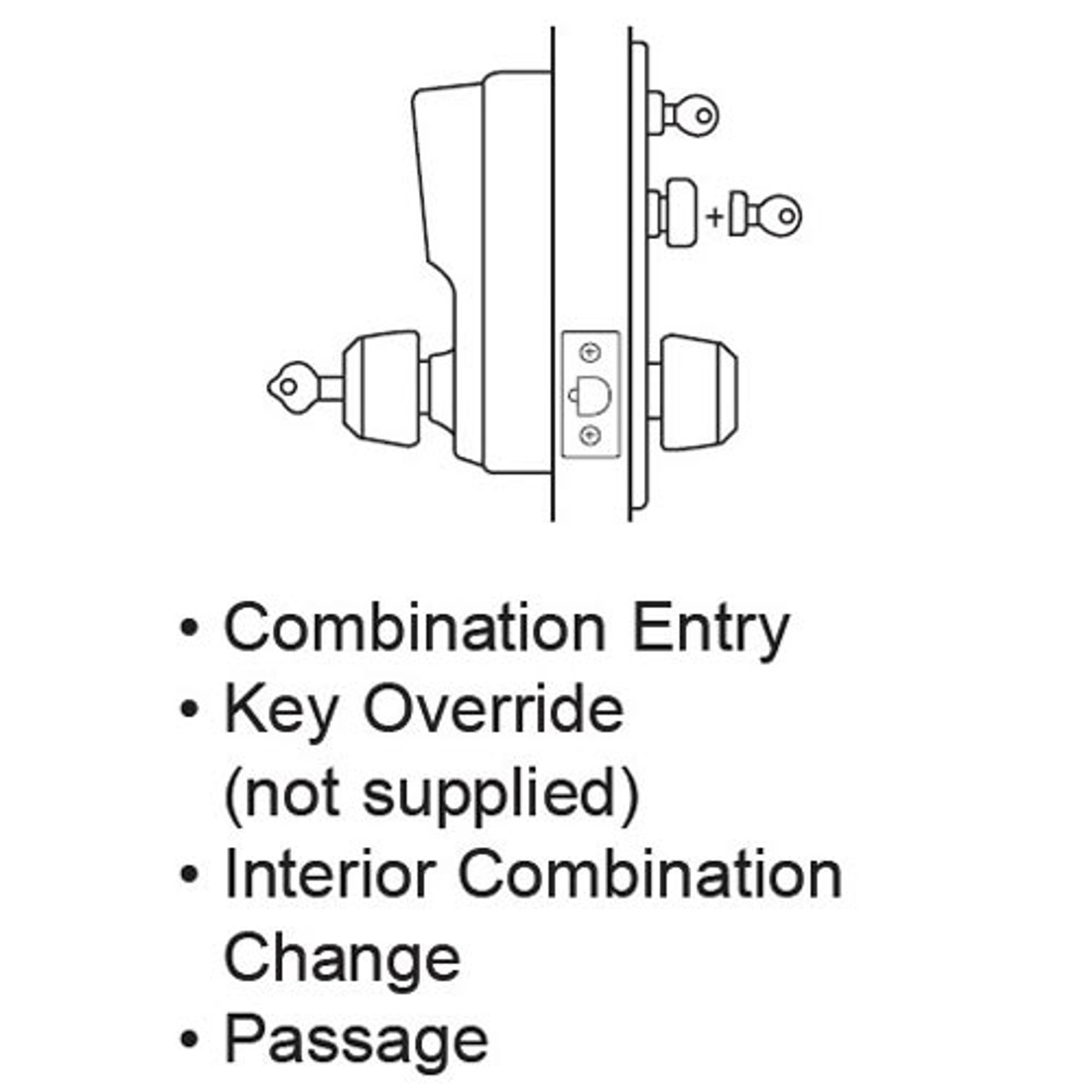 Simplex Pushbutton with Cylindrical Lock