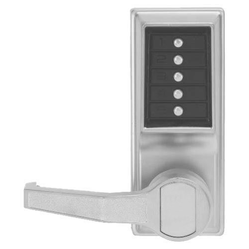 Simplex Pushbutton Lock in Satin Chrome Finish