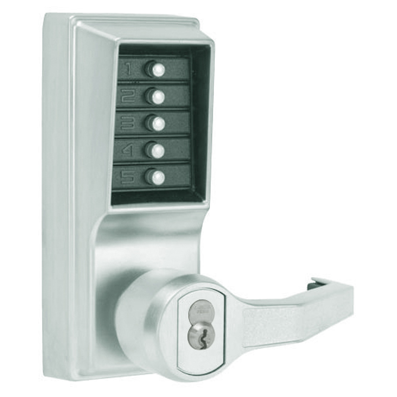 Simplex Pushbutton Lock in Bright Chrome Finish