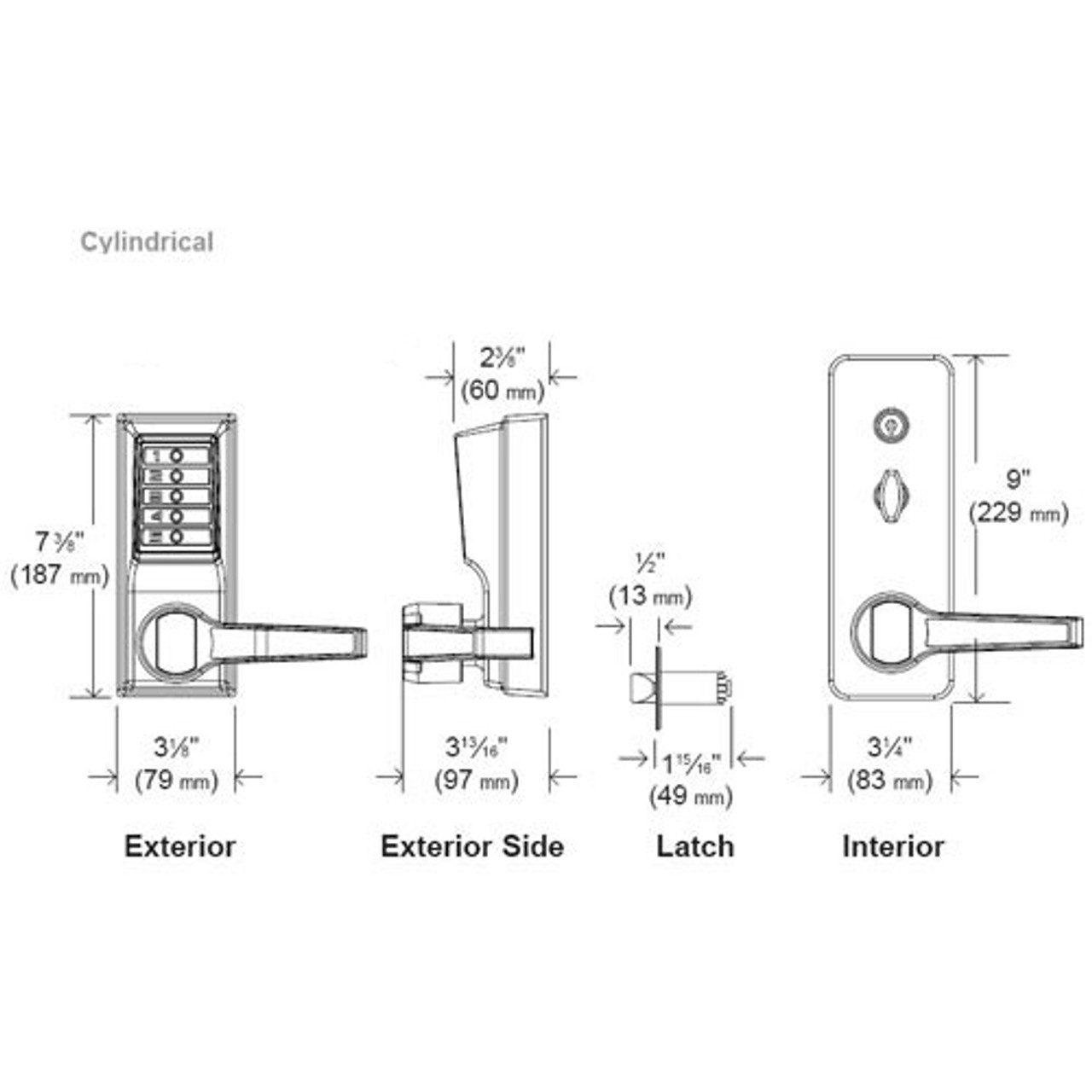 Simplex Pushbutton with Cylindrical Lock