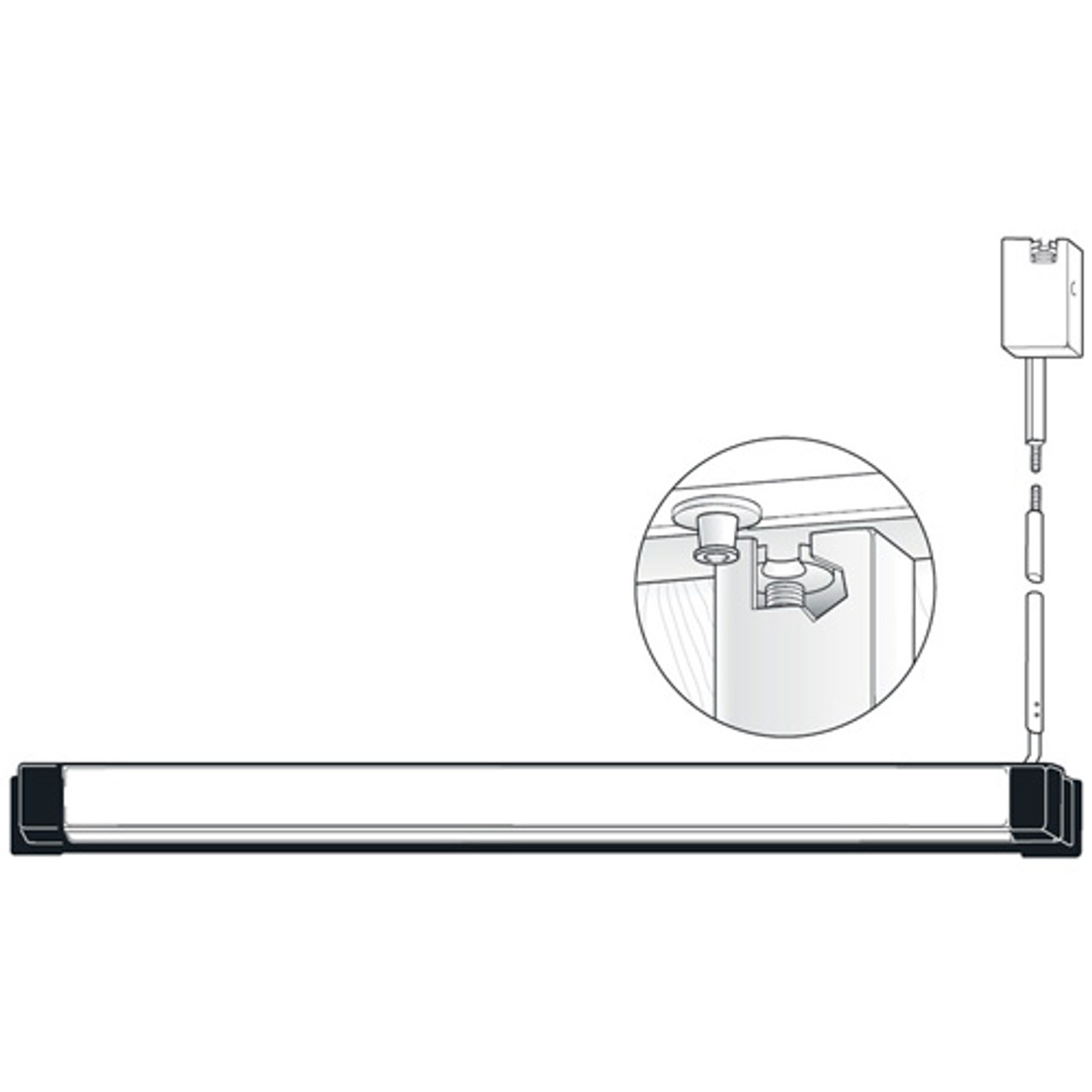 8911-M2-42-628 Adams Rite Concealed Vertical Rod Exit Device