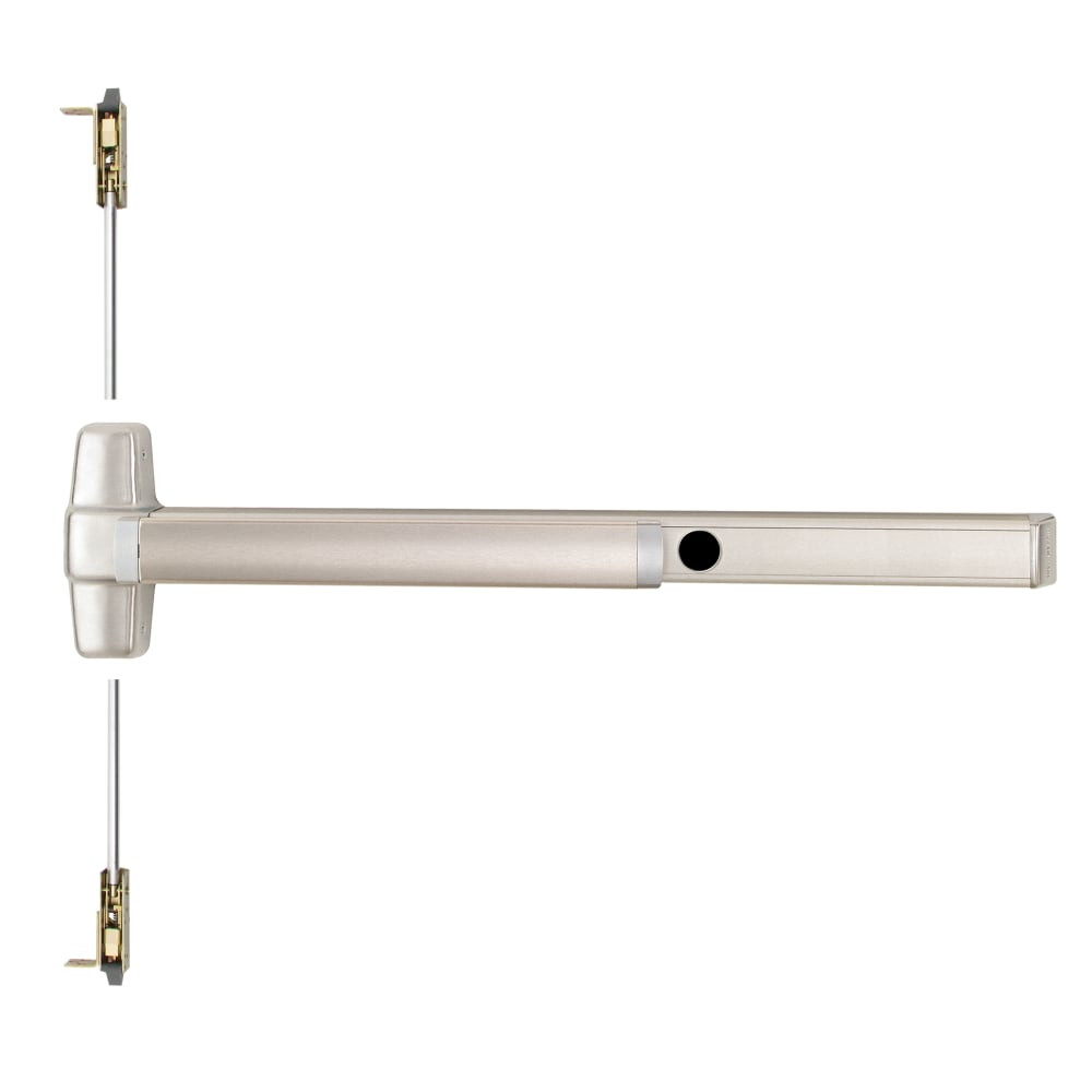 CD9847L-KC-01 3 32D RHR Von Duprin 98 Series Key Capture Concealed Vertical Rod Exit Device in Satin Stainless Steel