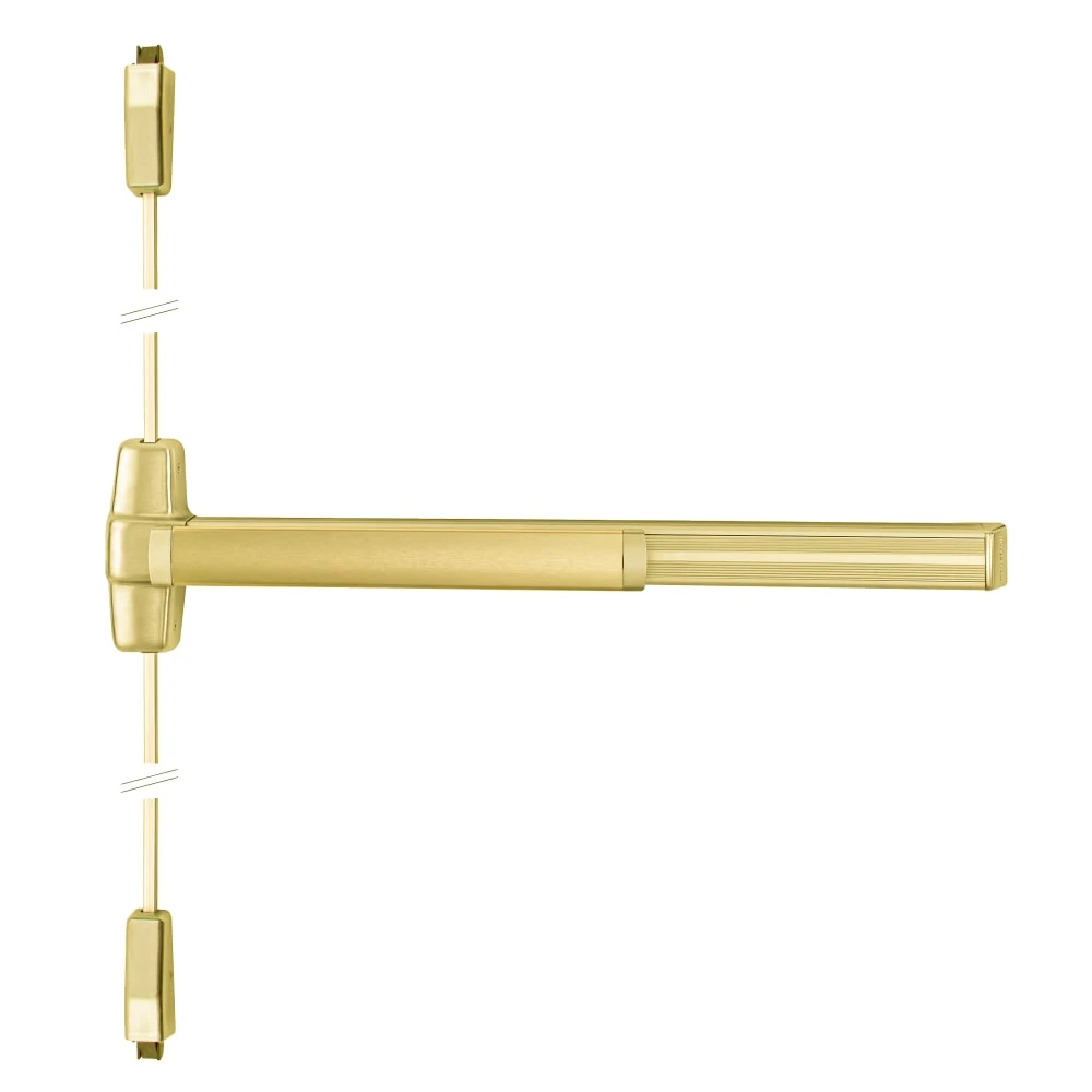 9927L-DT-03-F 3 US4 LHR Von Duprin 99 Series Dummy Trim Fire Rated Surface Vertical Rod Exit Device in Satin Brass