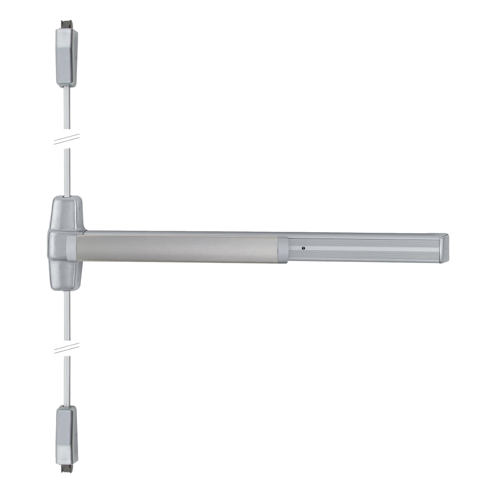 9927L-NL-05 4 US28 LHR Von Duprin 99 Series Night Latch Surface Vertical Rod Exit Device in Anodized Aluminum