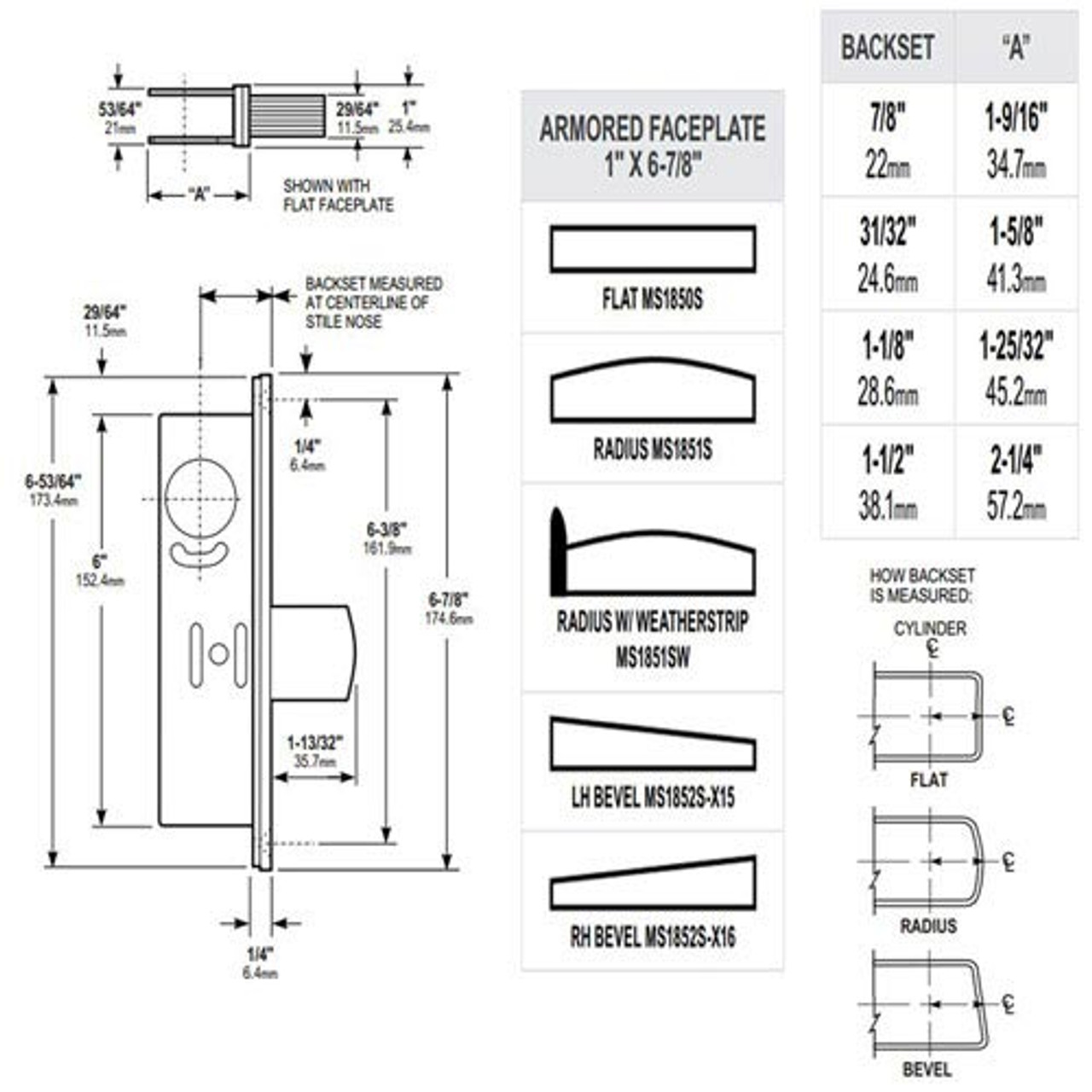 MS1850S-1-16-313 Adams Rite MS1850S Series Deadlock