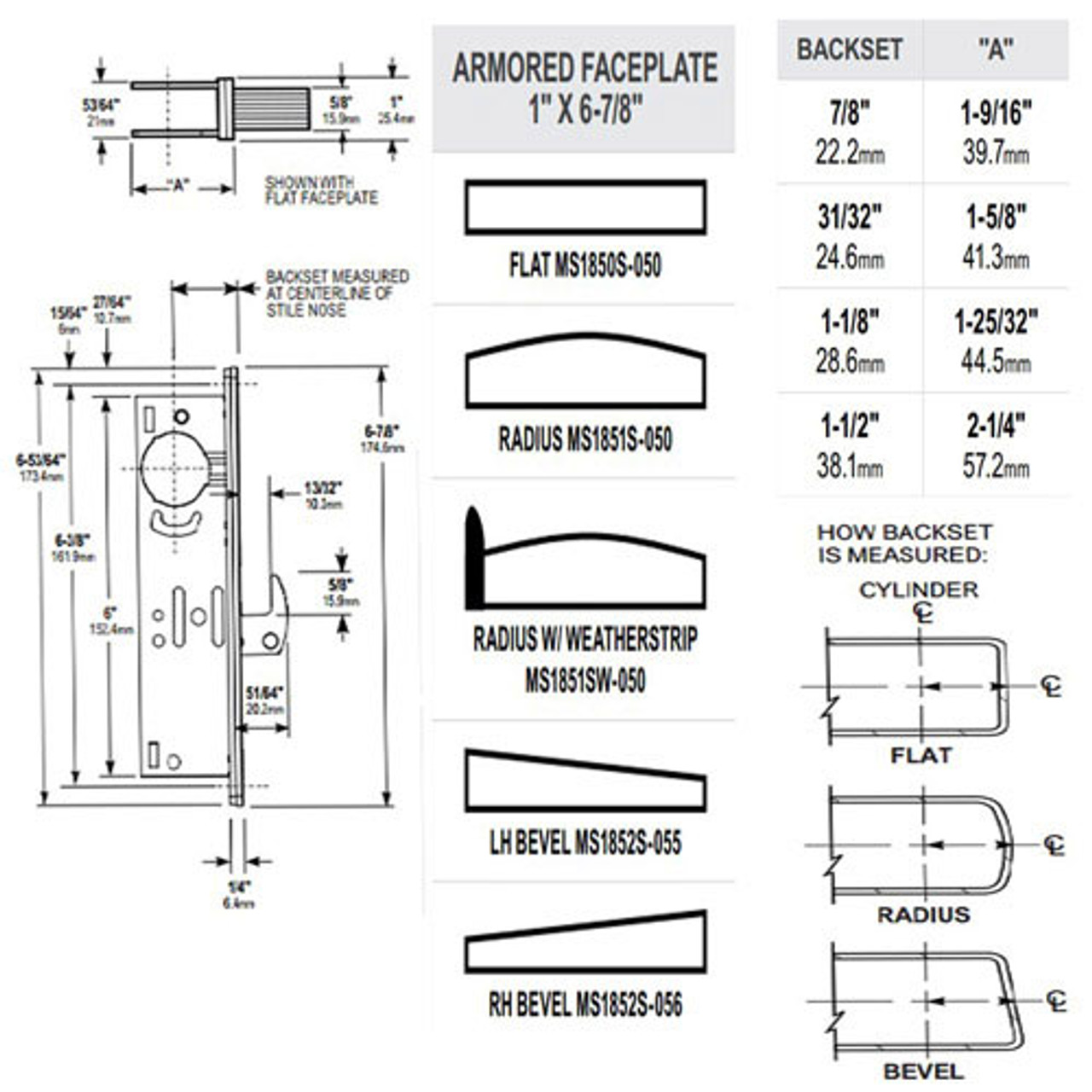 MS1850S-2-55-628 Adams Rite MS1850S Series Deadlock