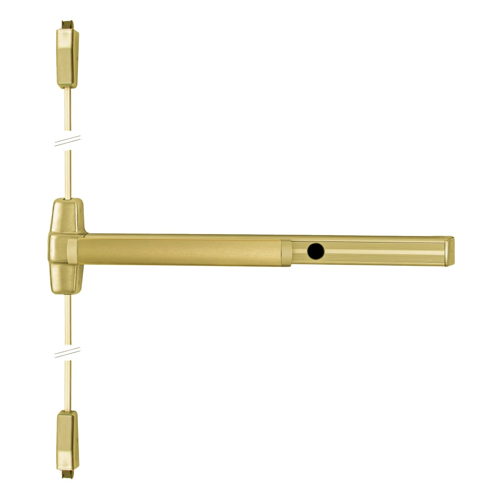 CD9927L-05 3 US4 RHR Von Duprin 99 Series Classroom Surface Vertical Rod Exit Device in Satin Brass