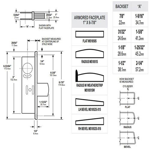 MS1852S-2-15-628 Adams Rite MS1852S Series Deadlock