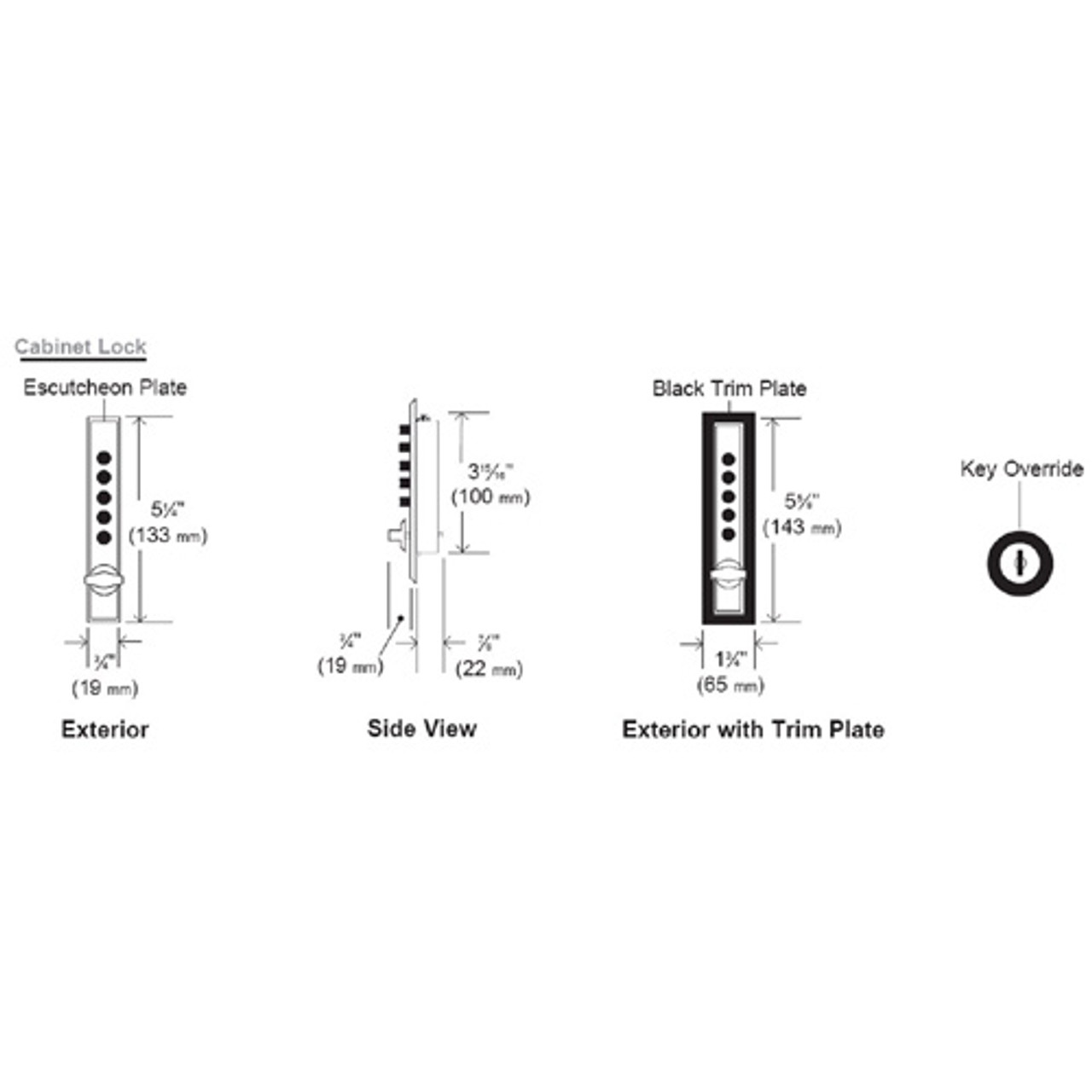 Simplex Cabinet Thumbturn Lock