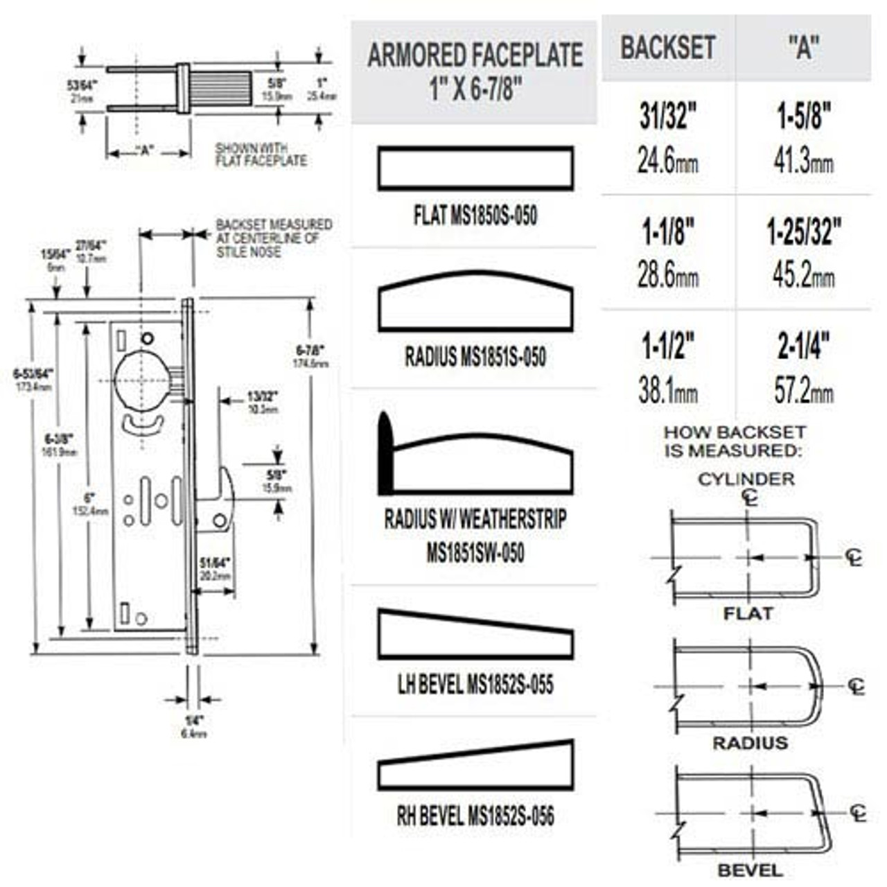 MS1950-250-313 Adams Rite MS1950 Series Deadlock