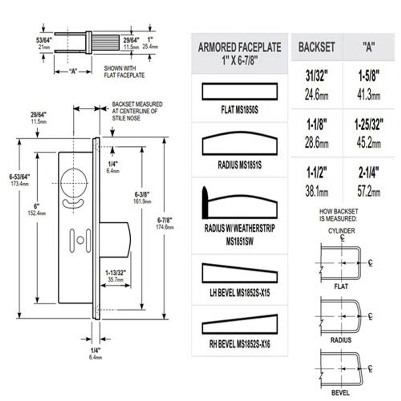 MS1951-310-335 Adams Rite MS1951 Series Deadlock
