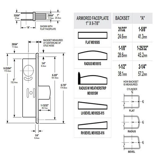 MS1952-215-313 Adams Rite MS1952 Series Deadlock