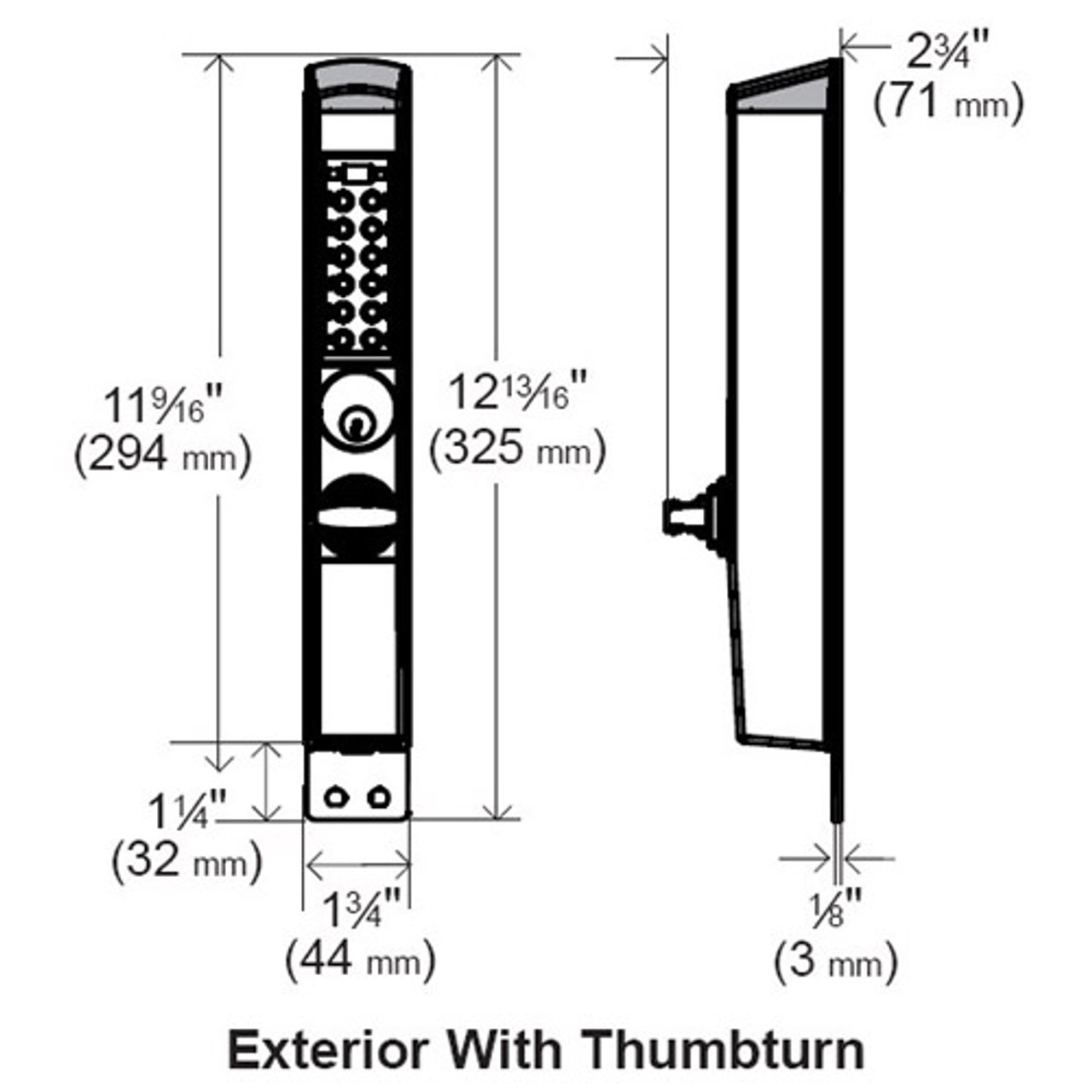 E-Plex Electronic Pushbutton Lock