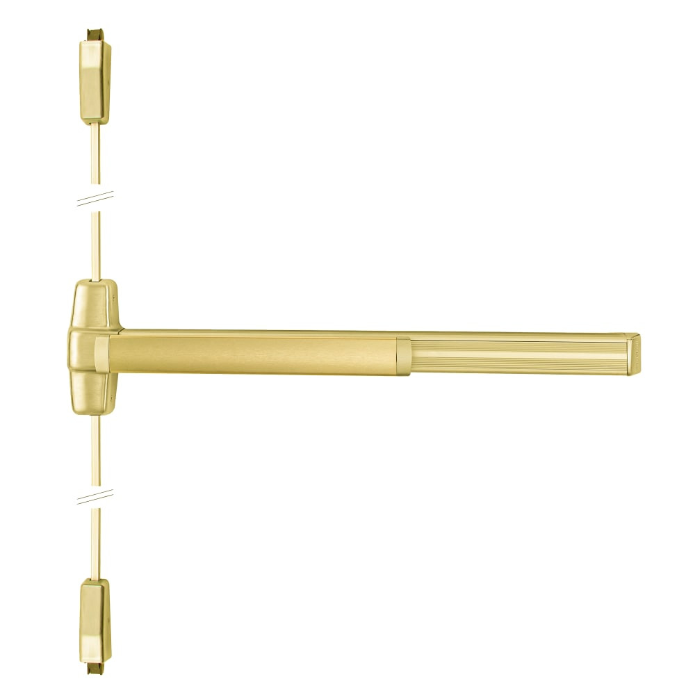 RX9927L-BE-03-F 3 US4 LHR Von Duprin 99 Series Passage Fire Rated Surface Vertical Rod Exit Device in Satin Brass