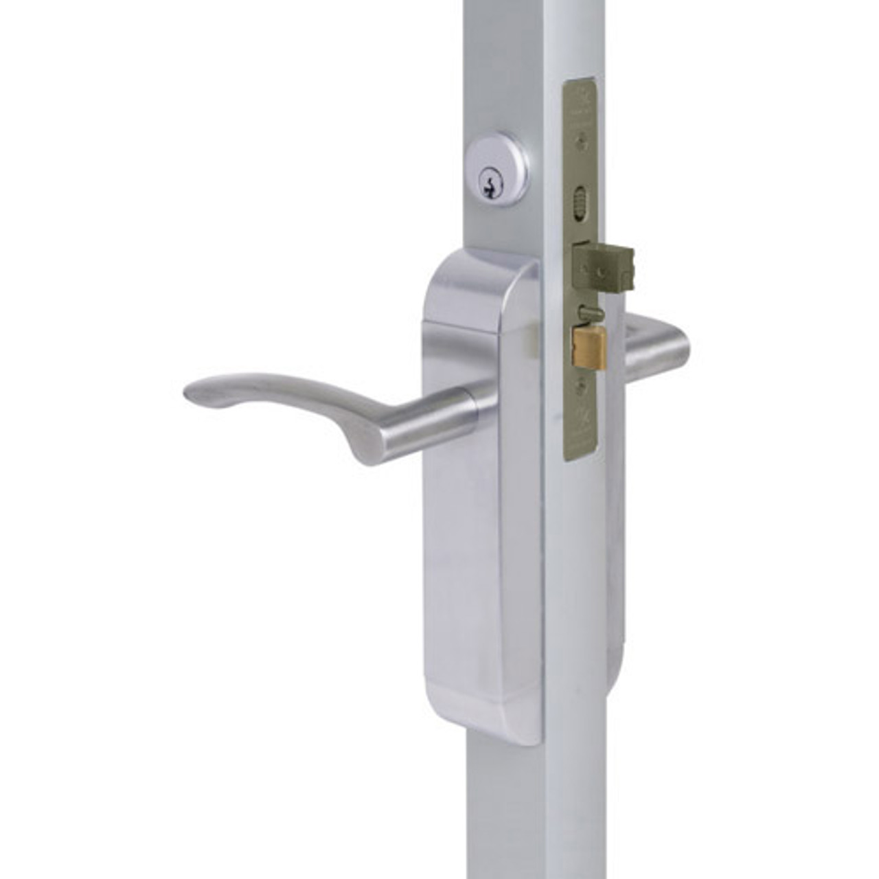2190-312-301-32 Adams Rite Dual Force Interconnected 2190 series Deadlock/Deadlatch in Bright Stainless