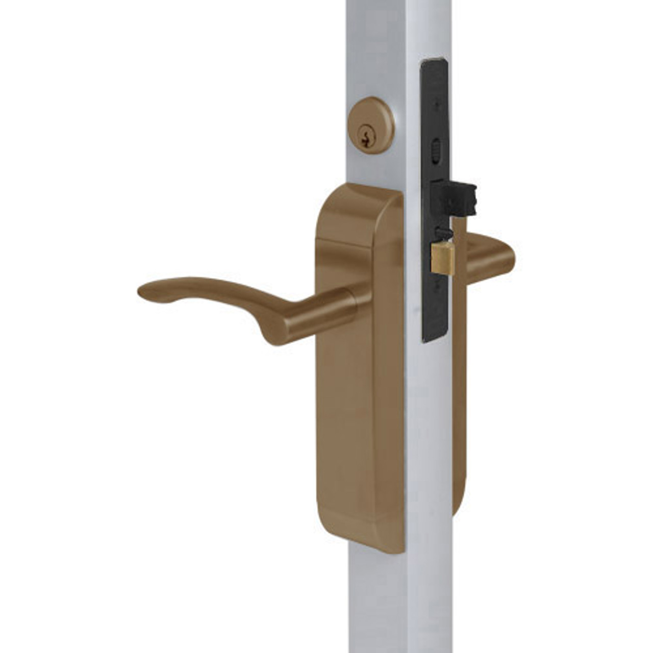 2190-313-101-10B Adams Rite Dual Force Interconnected 2190 series Deadlock/Deadlatch in Dark Bronze