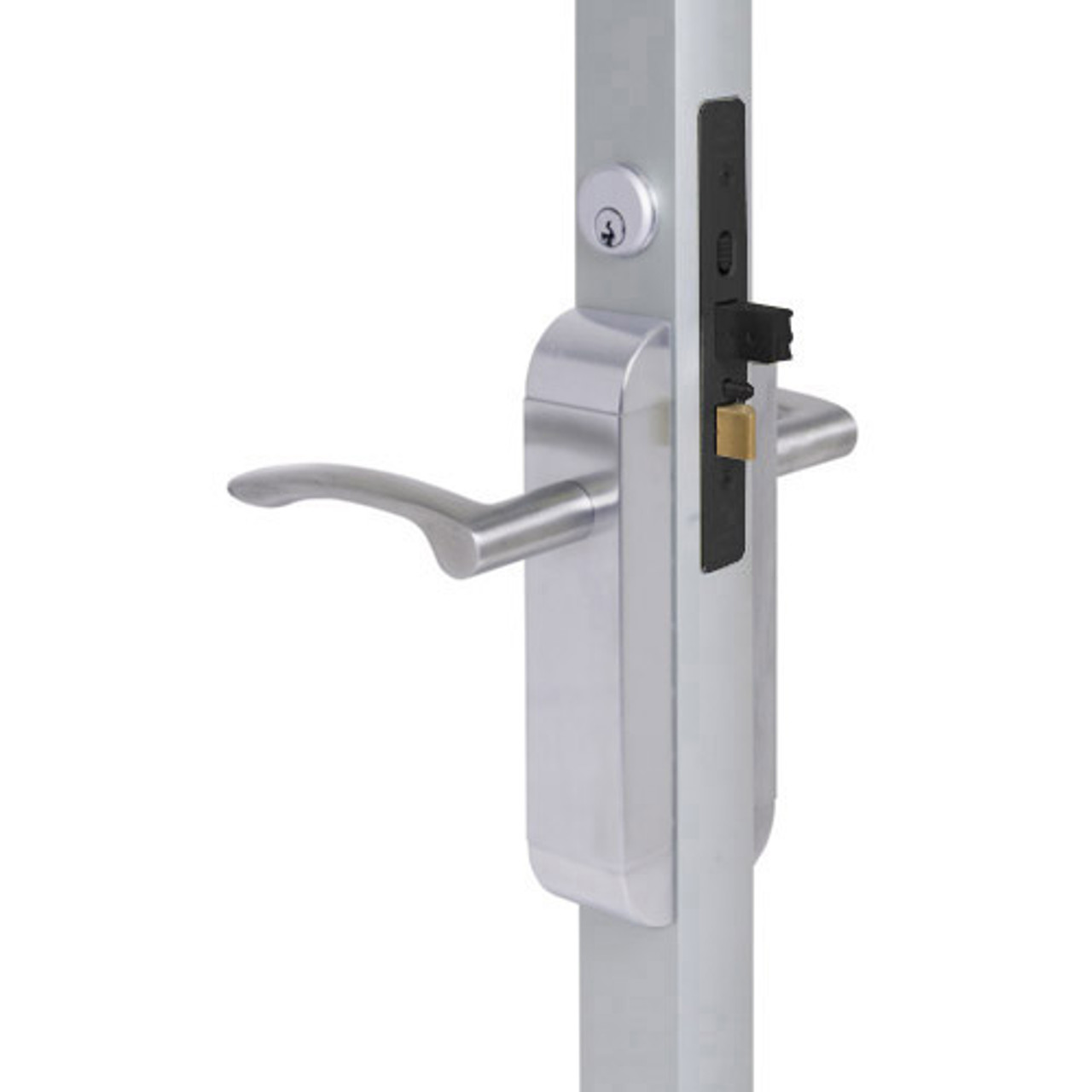 2190-313-202-32 Adams Rite Dual Force Interconnected 2190 series Deadlock/Deadlatch in Bright Stainless