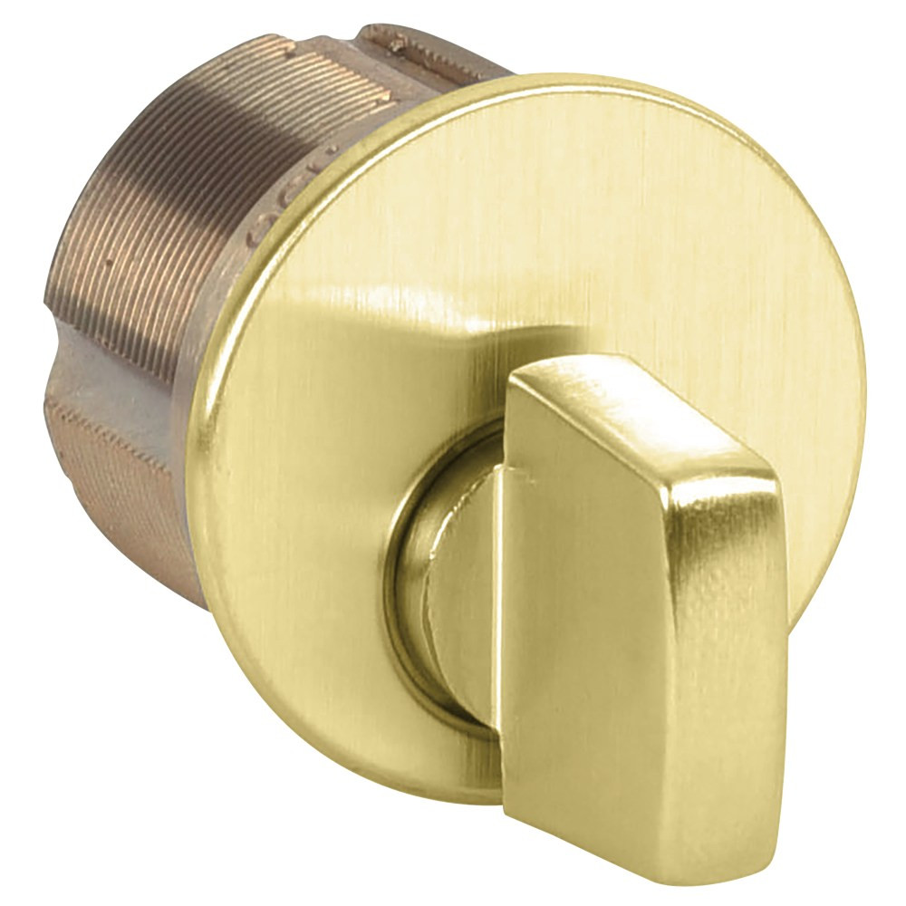 7201TK1-04 Ilco 5-Pin Mortise Cylinder in Satin Brass - Kaba Ilco