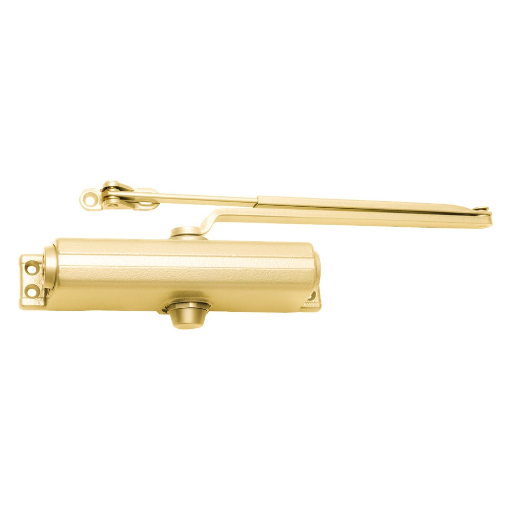 LCN 1261 with Regular Parallel Arm Slim Cover in Bright Brass