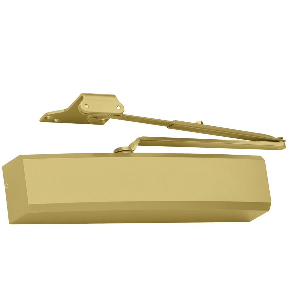 LCN 1450 with Regular Arm w/62A Shoe Full Cover in Bright Brass