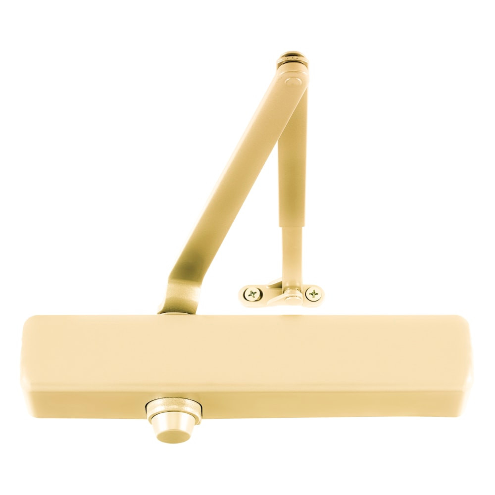 LCN 1461 with Heavy Duty Arm Full Cover in Bright Brass