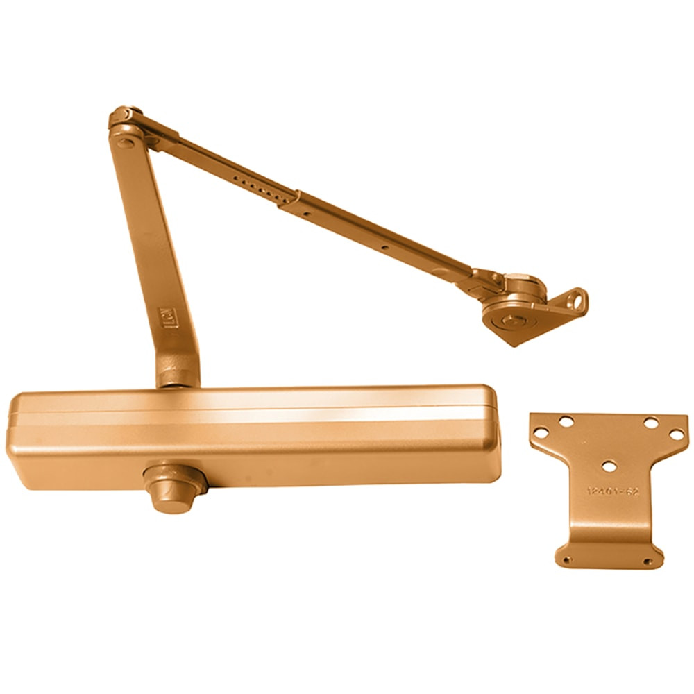 LCN 1461 with Hold Open Parallel Arm with Door Stop in Light Bronze