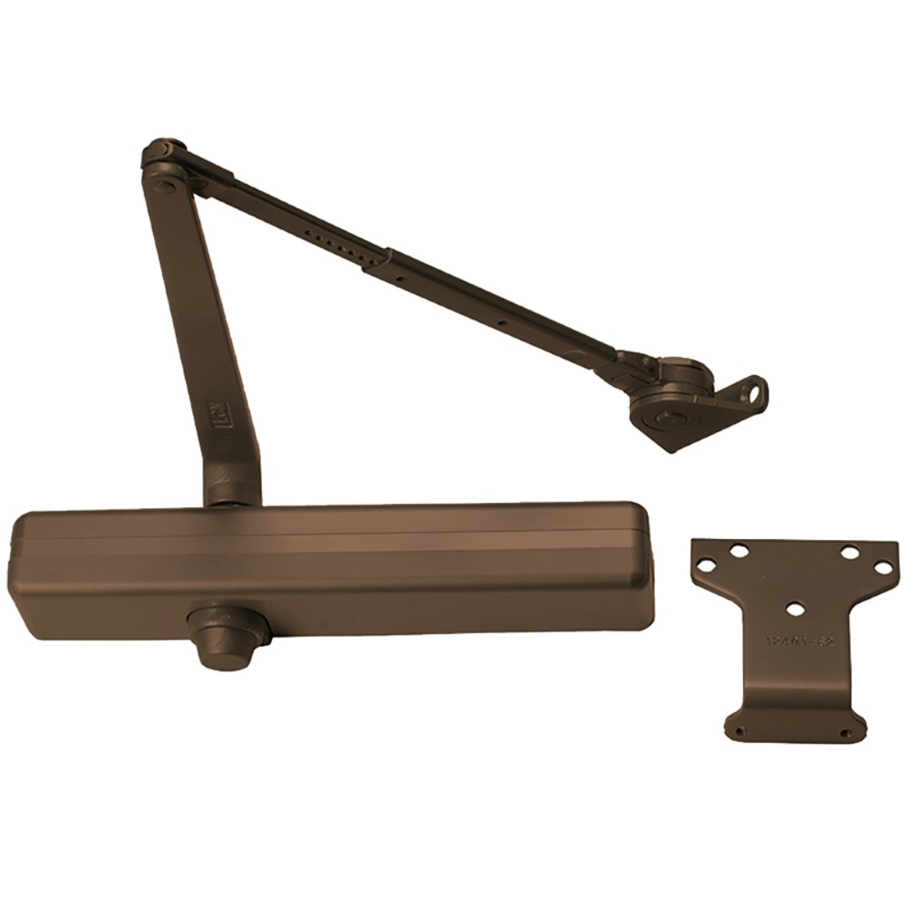 LCN 1461 with Hold Open Parallel Arm with Door Stop in Dark Bronze