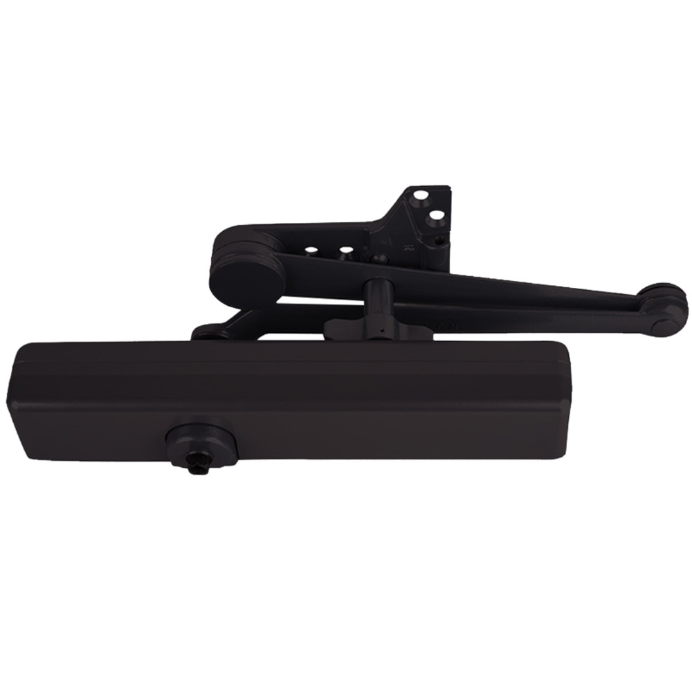 LCN 1461 with Spring Cushion Arm with Door Stop in Black