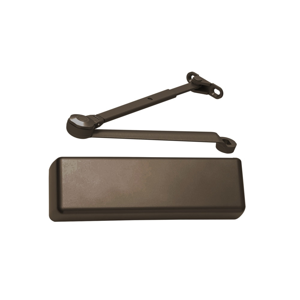 LCN 4011 with Friction Latch Arm Delayed Action Metal Cover in Dark Bronze